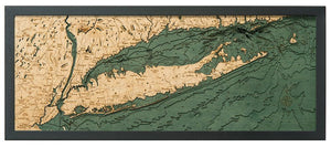 New York: Nautical Wood Maps: Long Island Sound