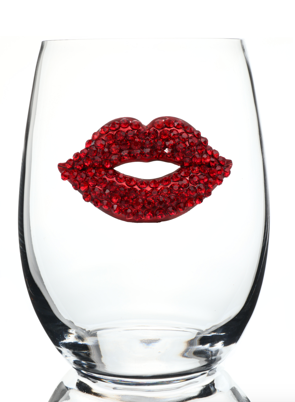 Lips Bedazzled Stemless Wine Glass