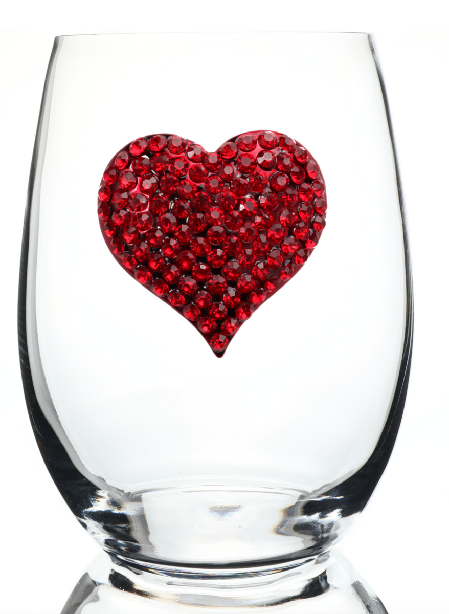 Fiala Design Works Stemless Wine Glasses Hearts