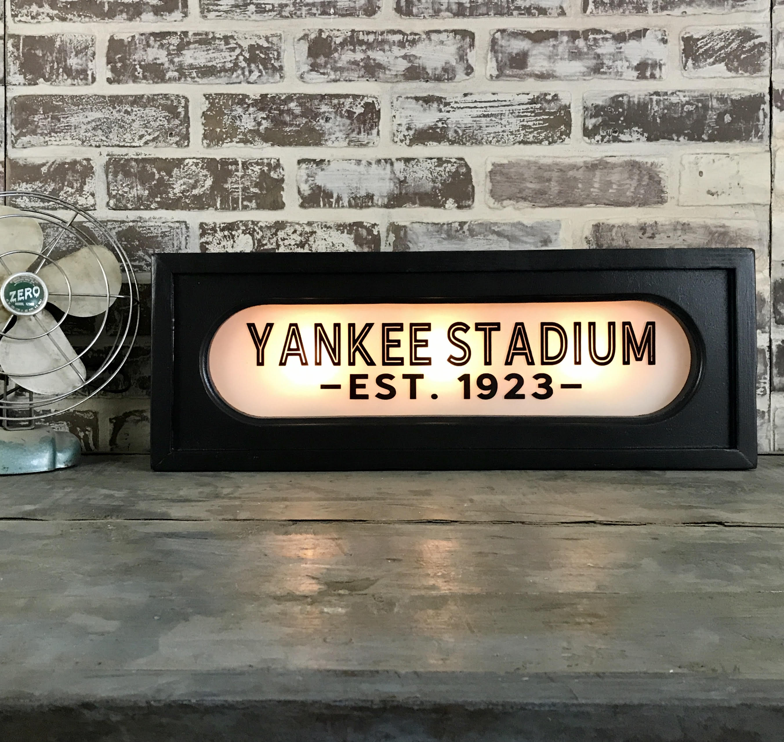 Back Lit Vintage Sign: Yankee Stadium