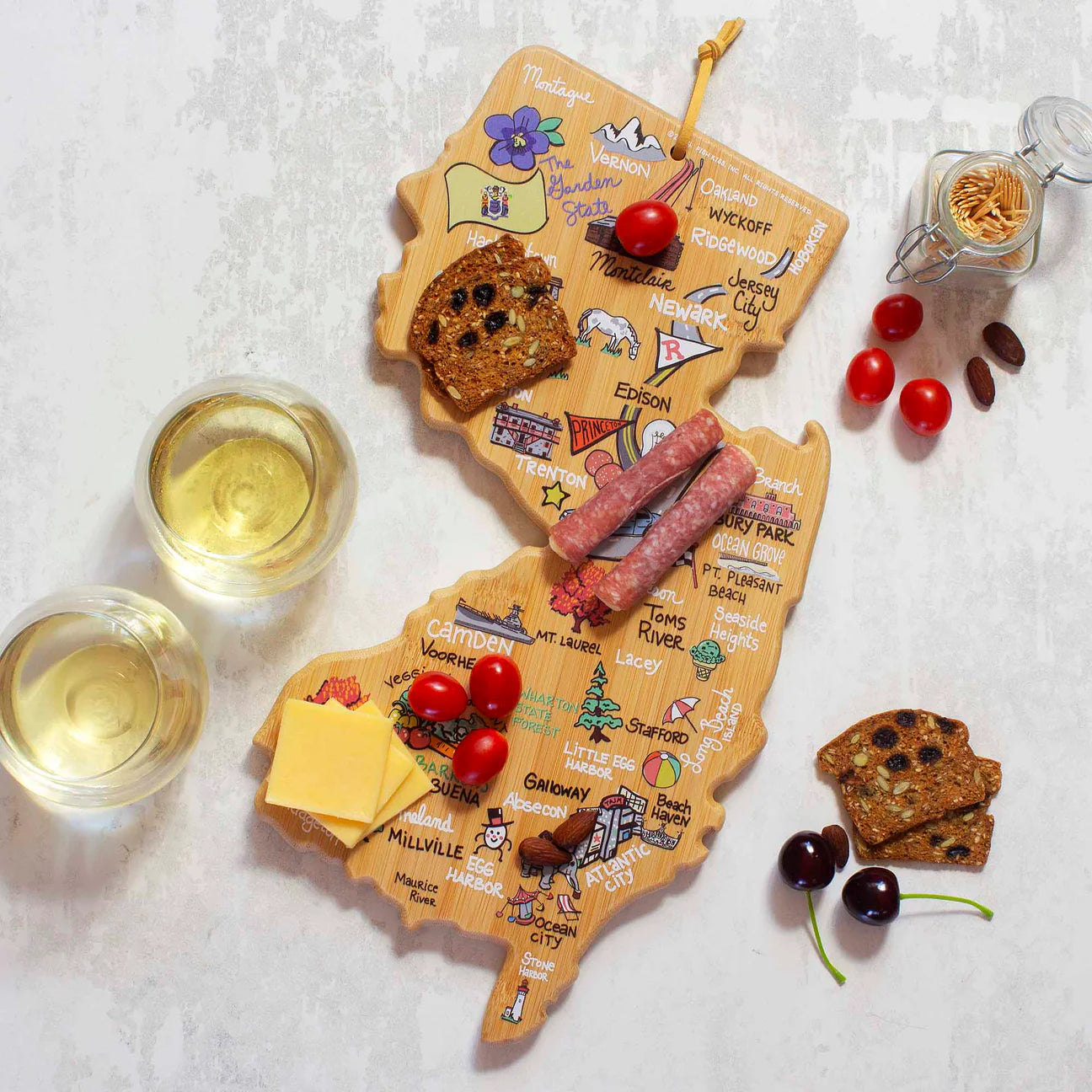 New Jersey Shaped Cutting Board