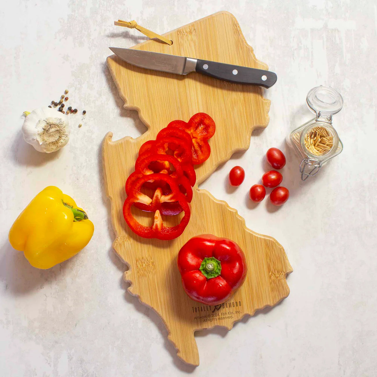 New Jersey Shaped Cutting Board