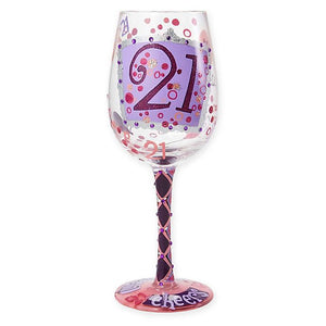 21st Birthday Wine Glass