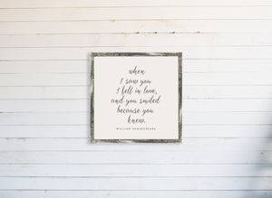When I Saw You I Fell In Love Wall Art