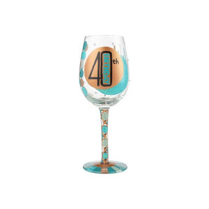 40th Birthday Wine Glass