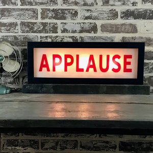 Back Lit Vintage Sign: Applause