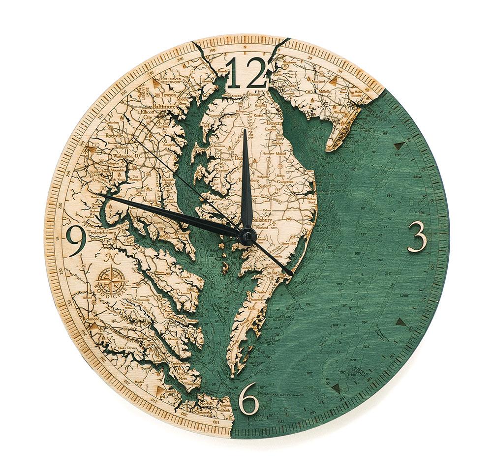Wooden Clock: Chesapeake Bay