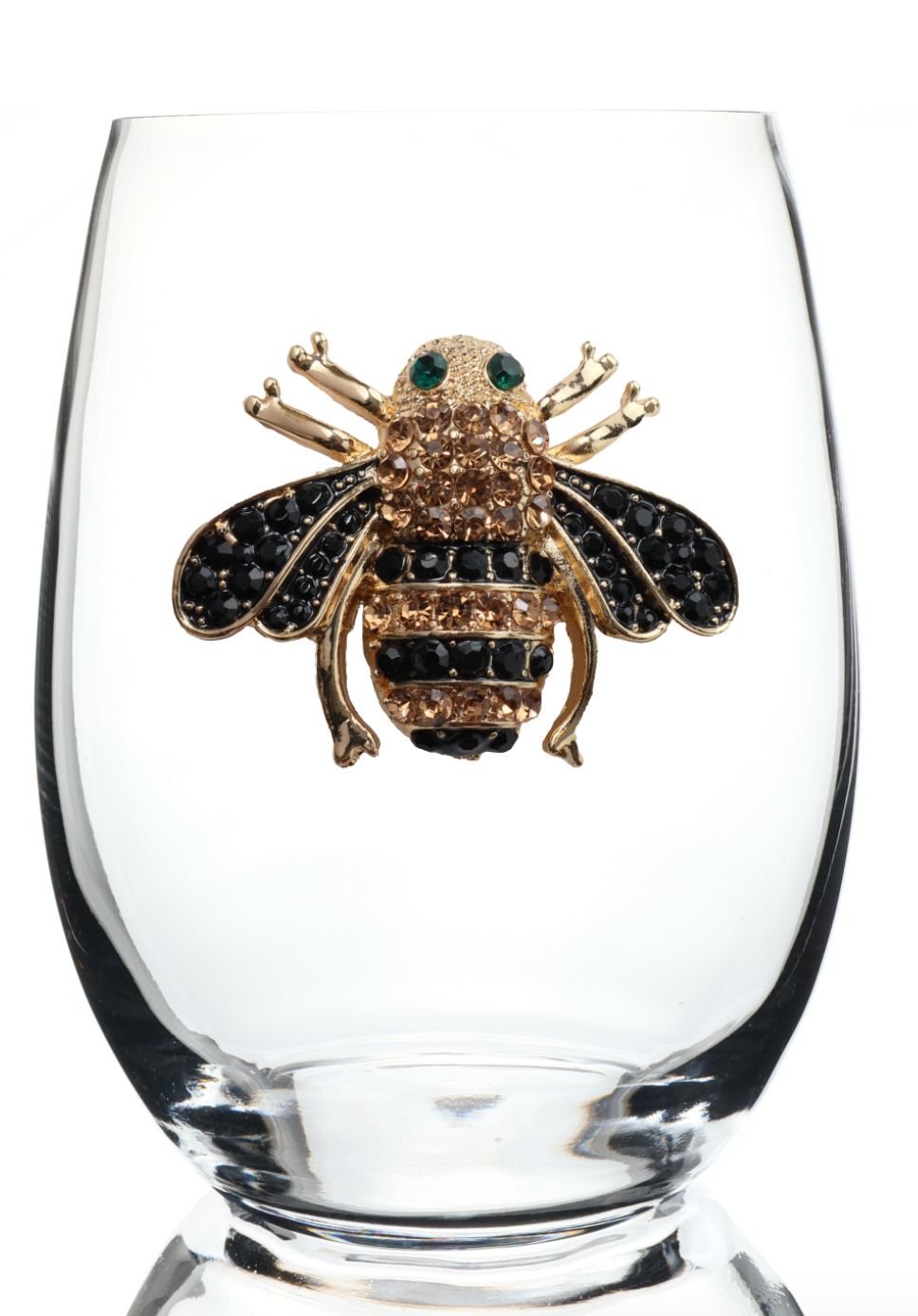 Bumble Bee Bedazzled Stemless Wine Glass