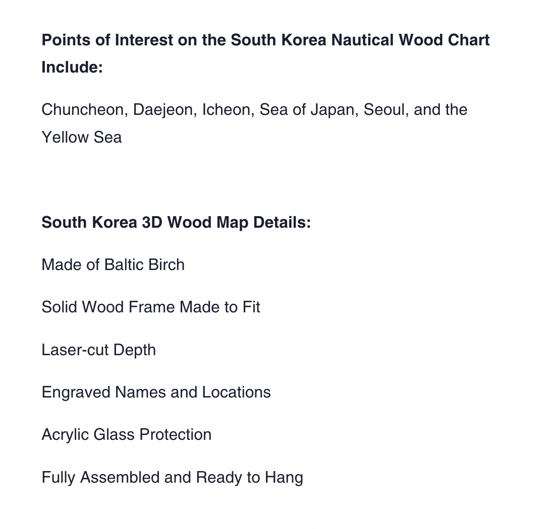 South Korea 3D Nautical Map