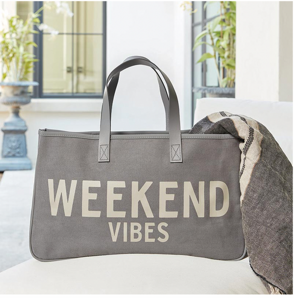 Weekend Vibes Canvas Tote