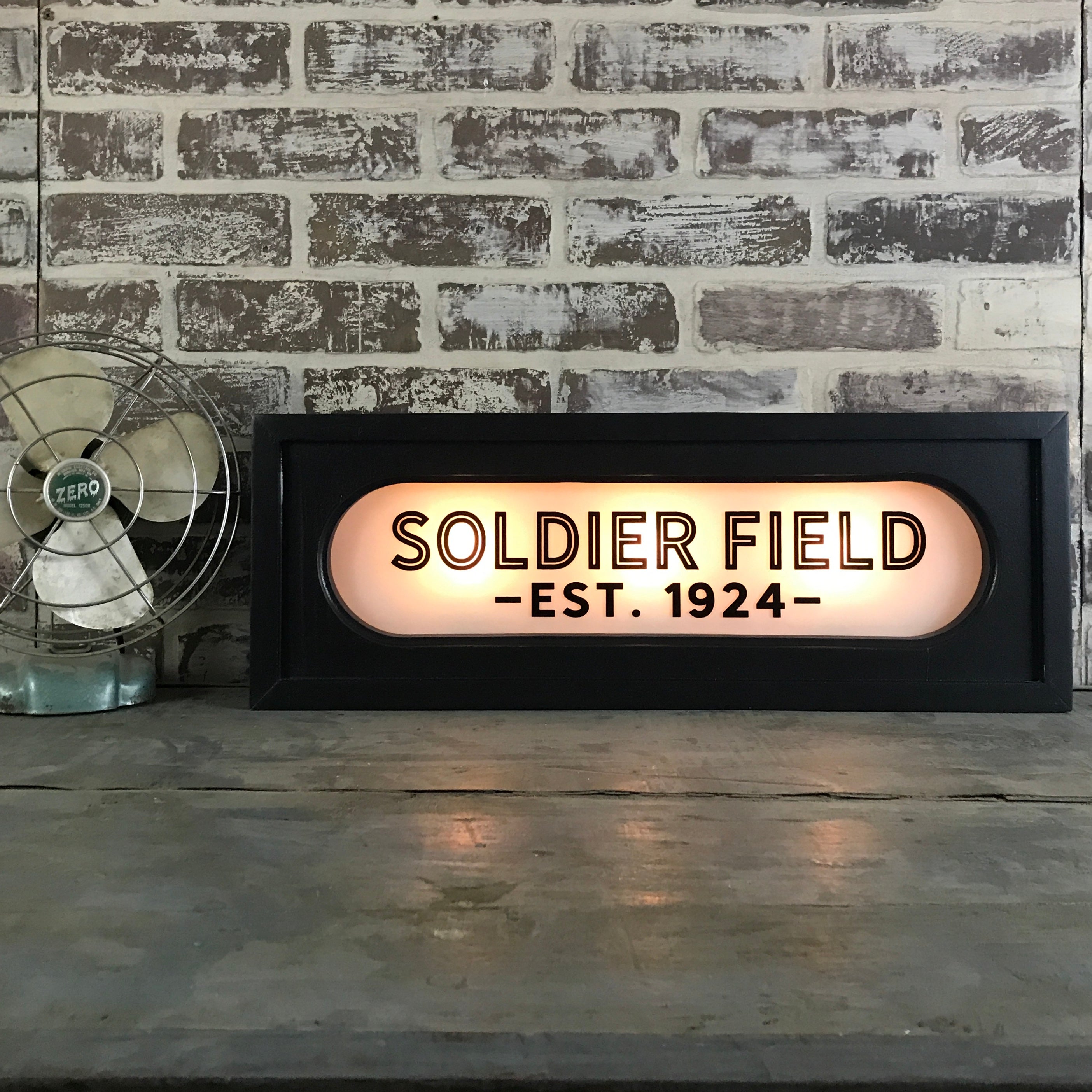 Back Lit Vintage Sign: Soldier Field