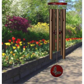 Habitats Chime - Bronze, Butterfly