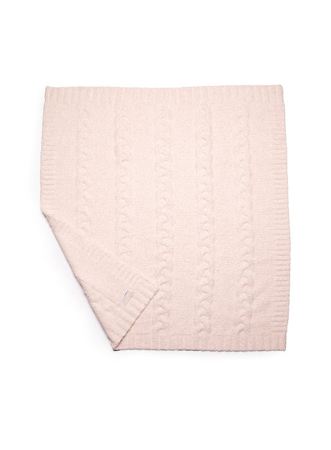 Barefoot Dreams Cozychic Heathered Cable Baby Blanket