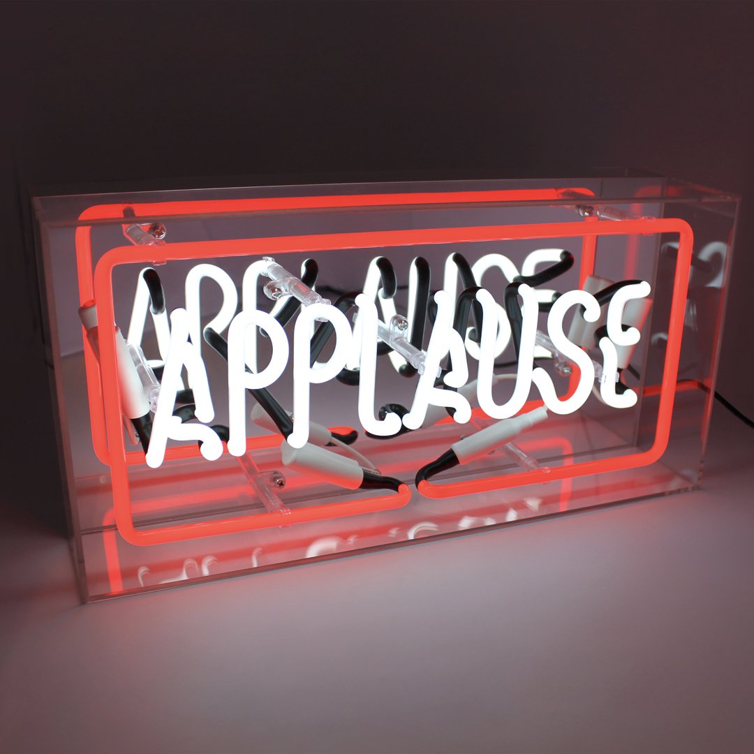 applause Acrylic Box Neon Sign
