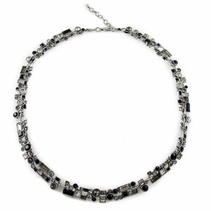 Patricia Locke Confetti Necklace in Silver, Black And White