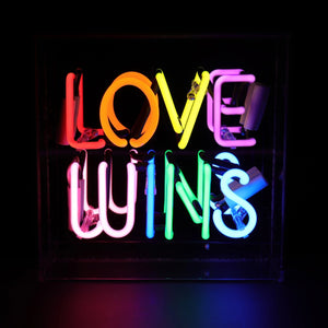 'Love Wins' Box Neon Light