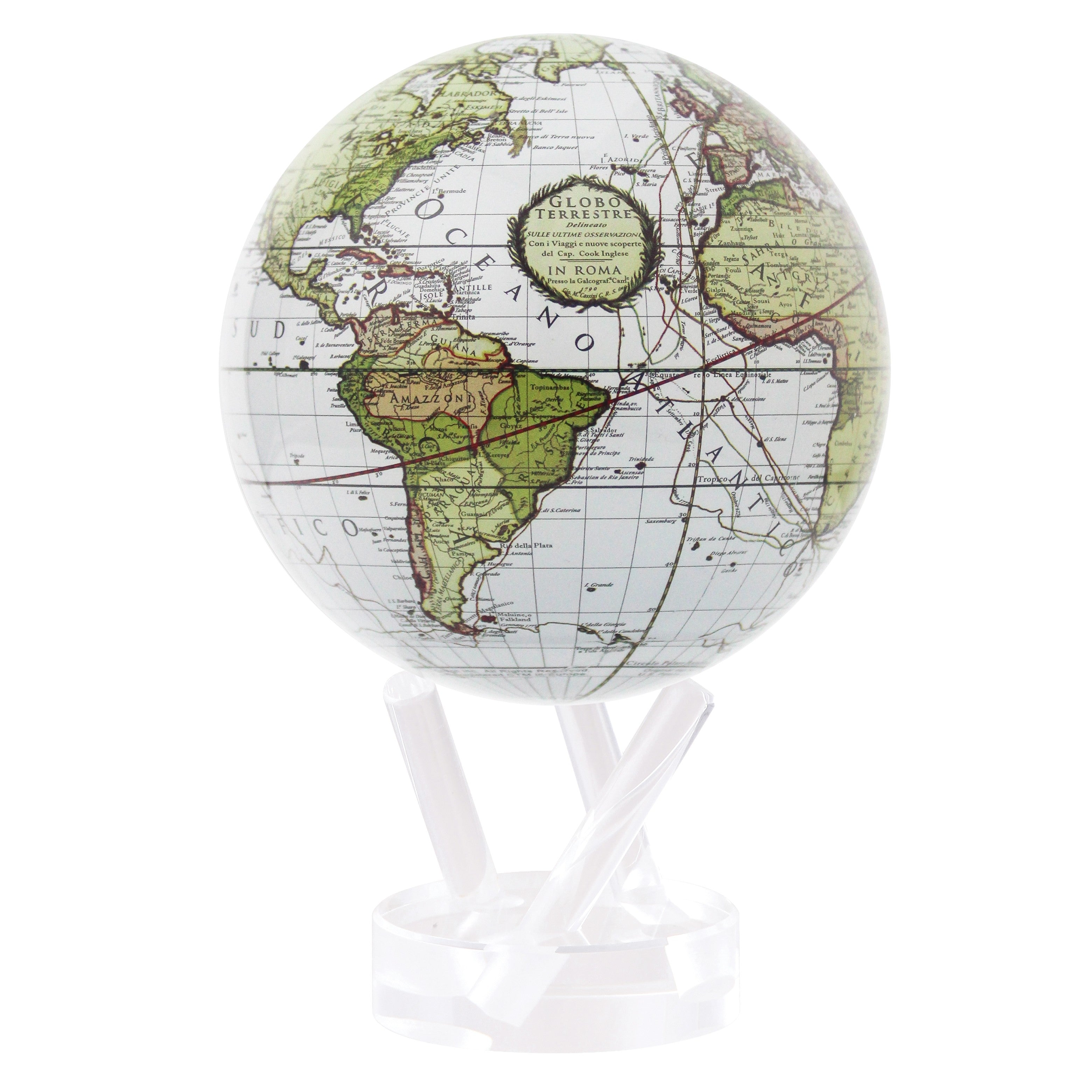 Mova Globe: Antique Terrestrial White