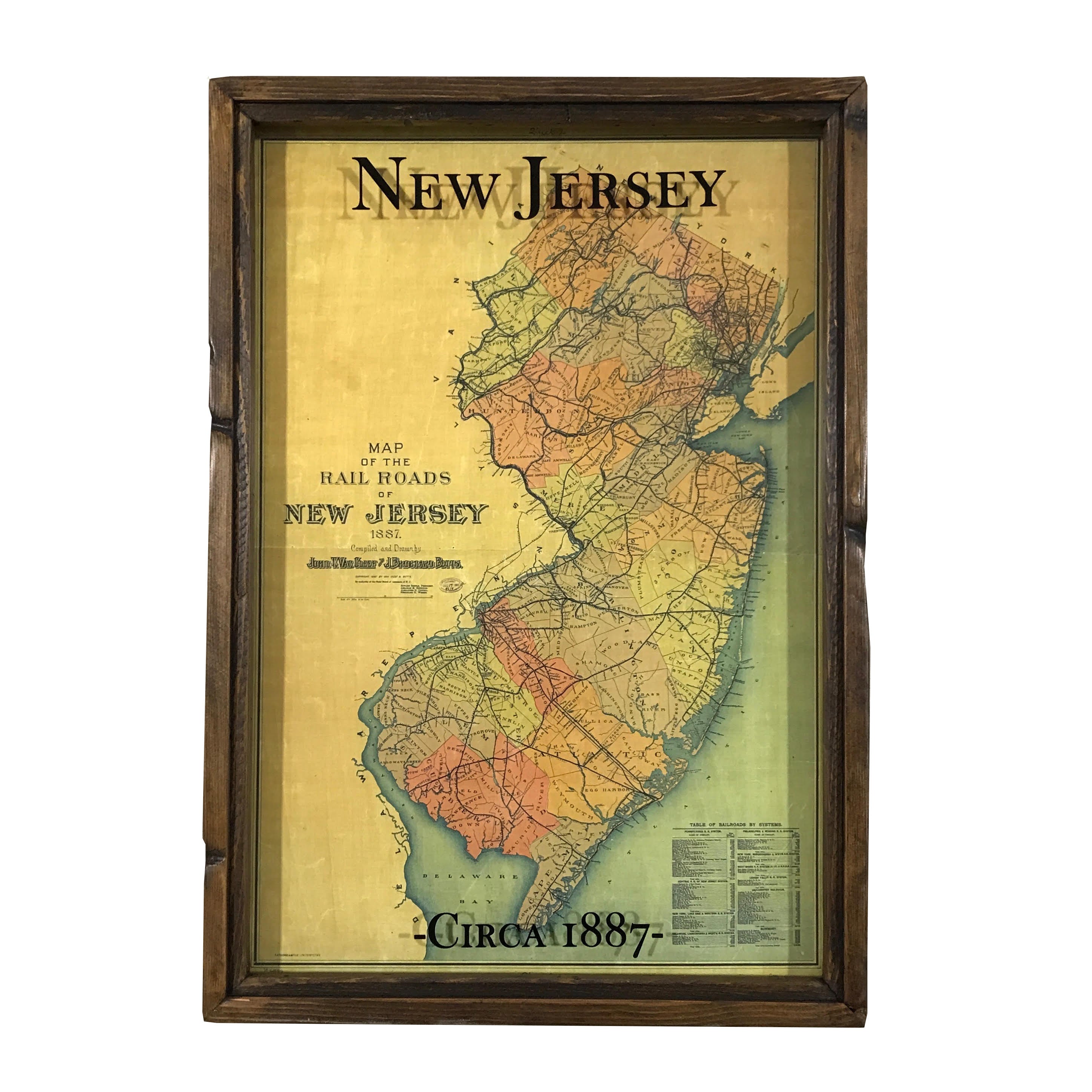 Vintage New Jersey Map