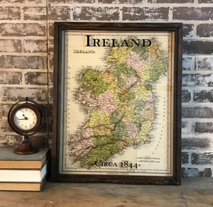 Vintage Ireland 1844 Map